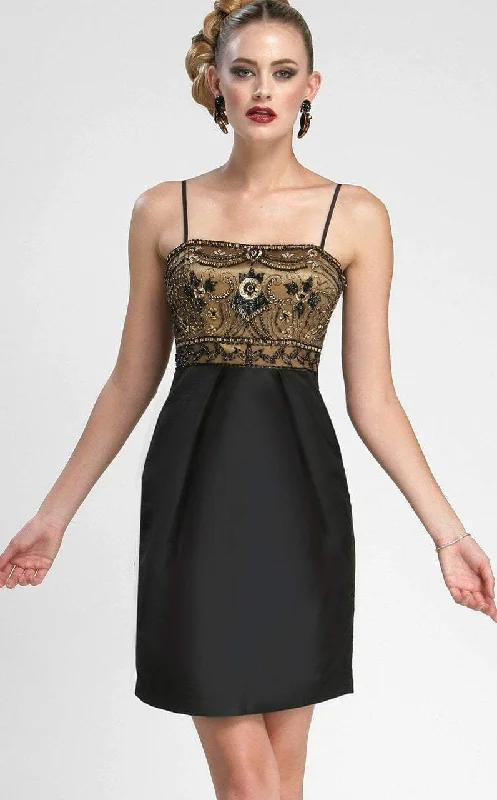 Sue Wong - N3434 Sleeveless Embellished Bodice Empire Taffeta Dress Unique Women's Upcycled