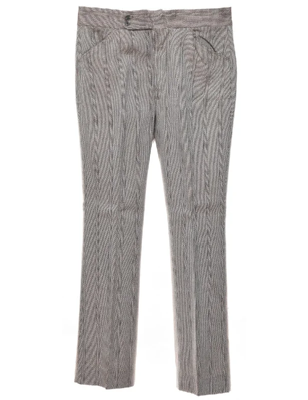 1970s Grey Striped Suit Trousers - W34 L32 Modern Women's 