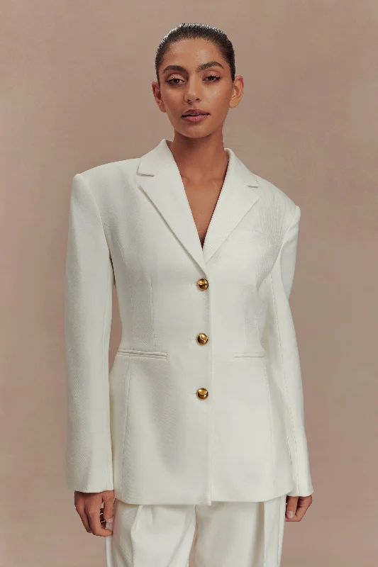 Bellamy Cinched Blazer - Ivory Earthy Women's 