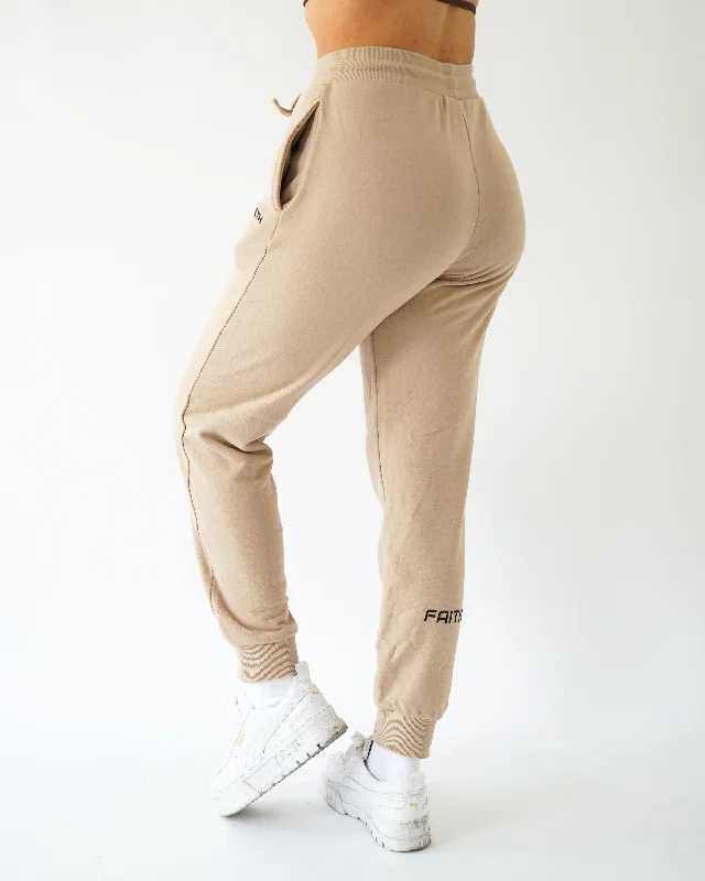 Faith Joggers - Cashew Artistic Women's Hand - painted