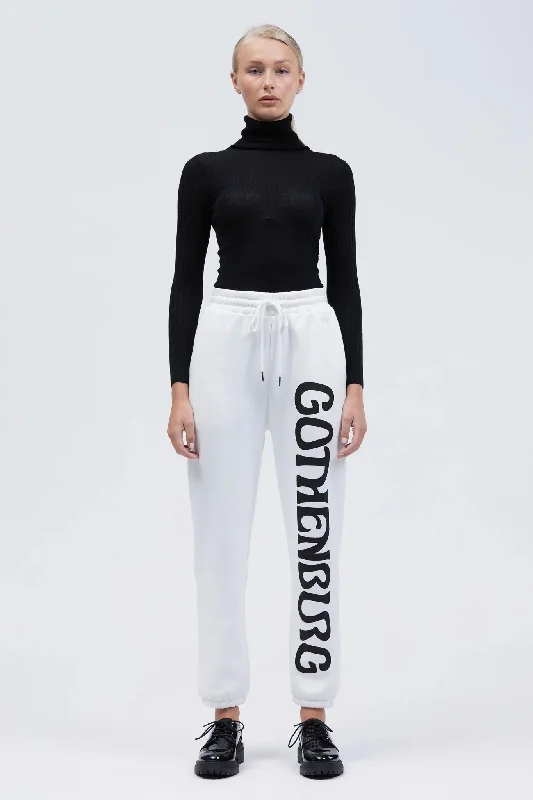 Byn Track Pant White Stylish Women's Neon