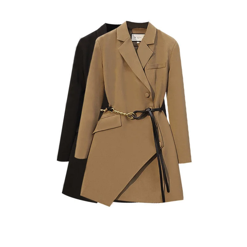 Ladies Fashion Personality Waisted Suit Jacket Top Trendy Women's Oversized
