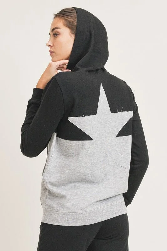 A Star Is Born Women's Color Block Hoodie Streetwear Style for 