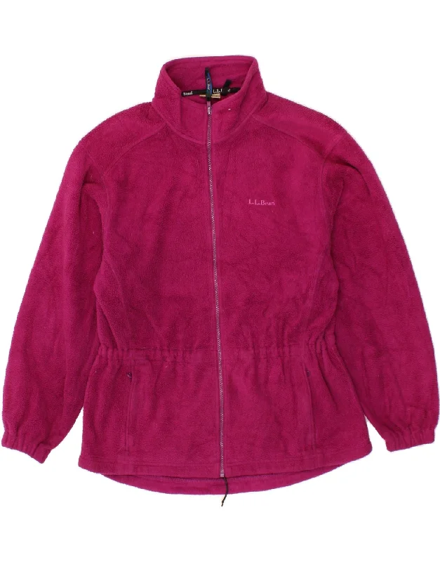 L.L.BEAN Womens Fleece Jacket UK 16 Large Pink Casual Women's Loose - fitting