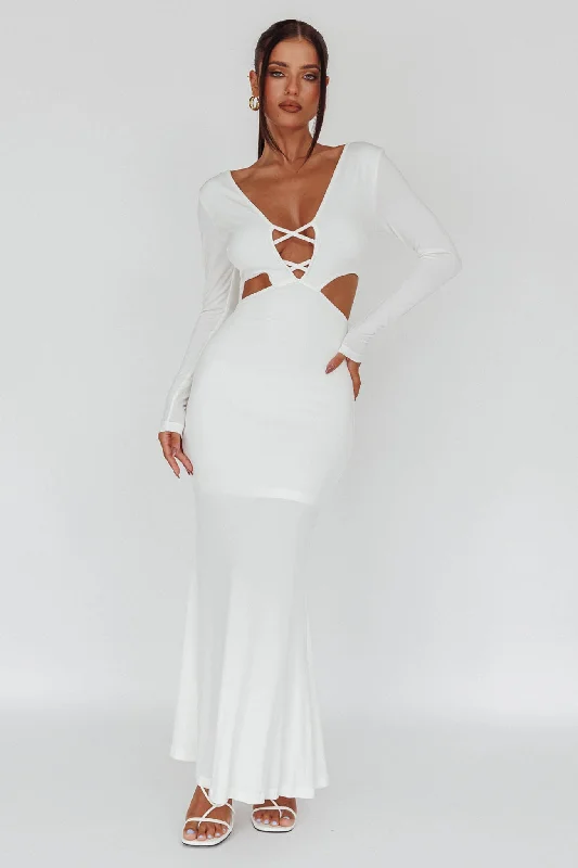 Dress Codes Cut-Out Maxi Dress White