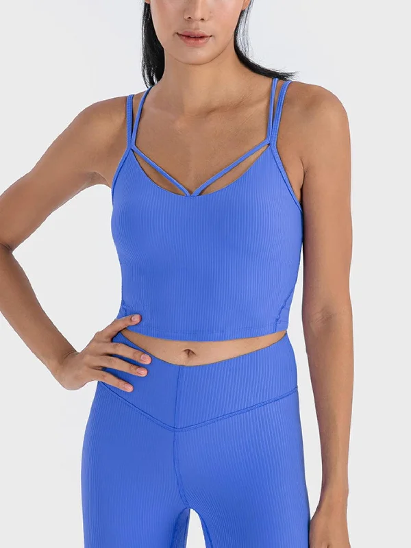 Double Strap Ribbed Sports Cami French