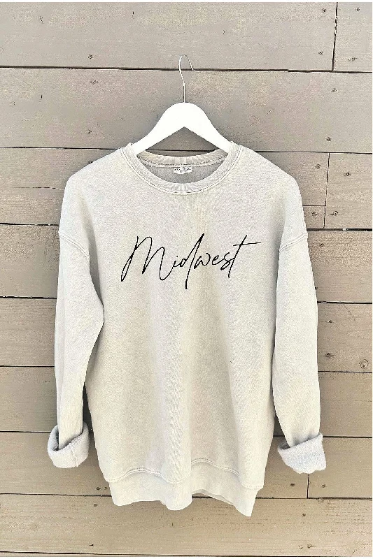 Dove Mineral Midwest Crewneck Youthful Women's Anime - inspired