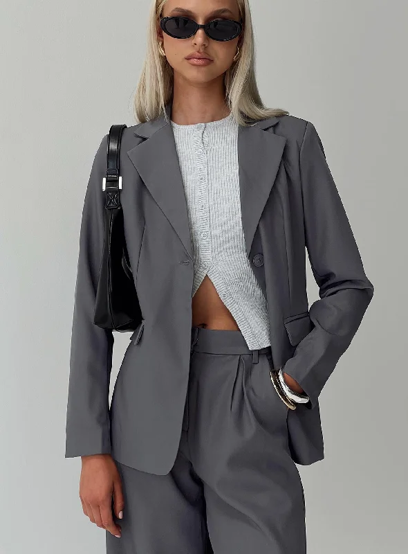 Relaxed Blazer Charcoal