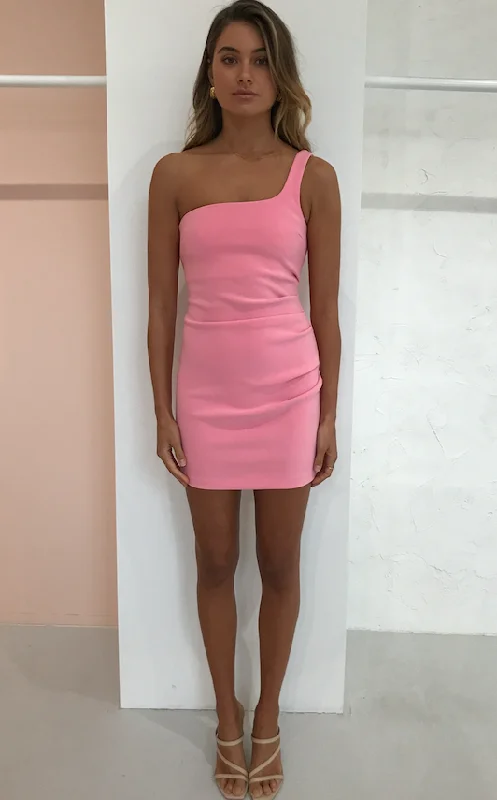 Paloma Mini Dress (Flamingo) European