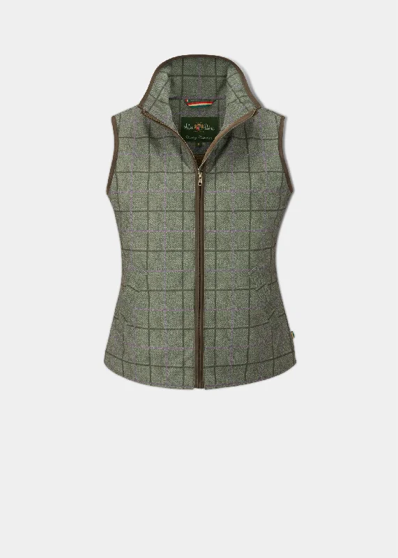 Didsmere Ladies Technical Tweed Gilet In Seagrass - Regular Fit Stylish Women's Neon