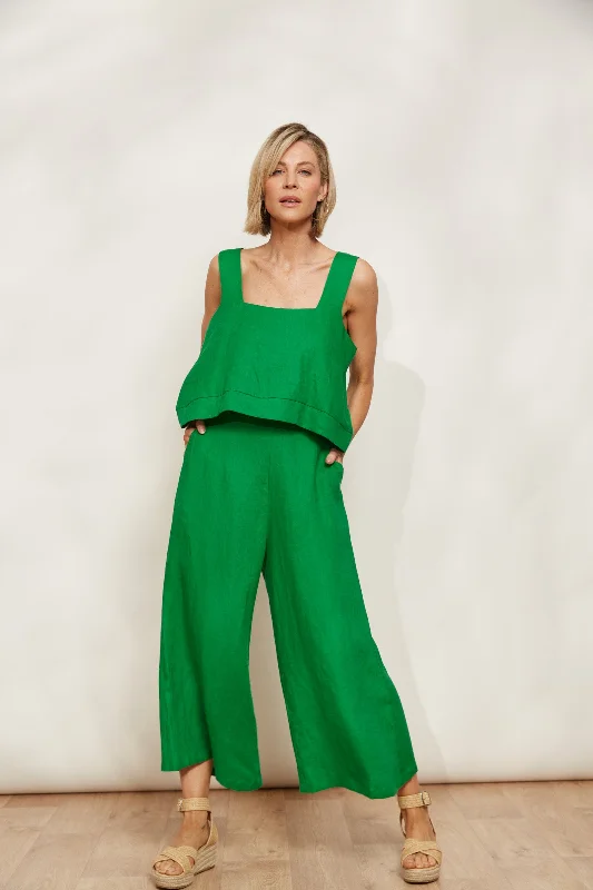 Halcyon Crop Pant - Emerald purpose