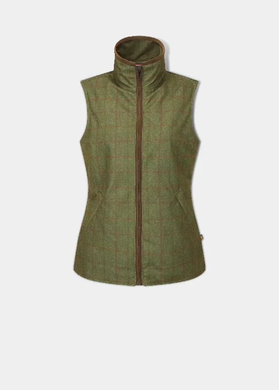 Didsmere Ladies Technical Tweed Gilet In Pine - Regular Fit Australian Beach