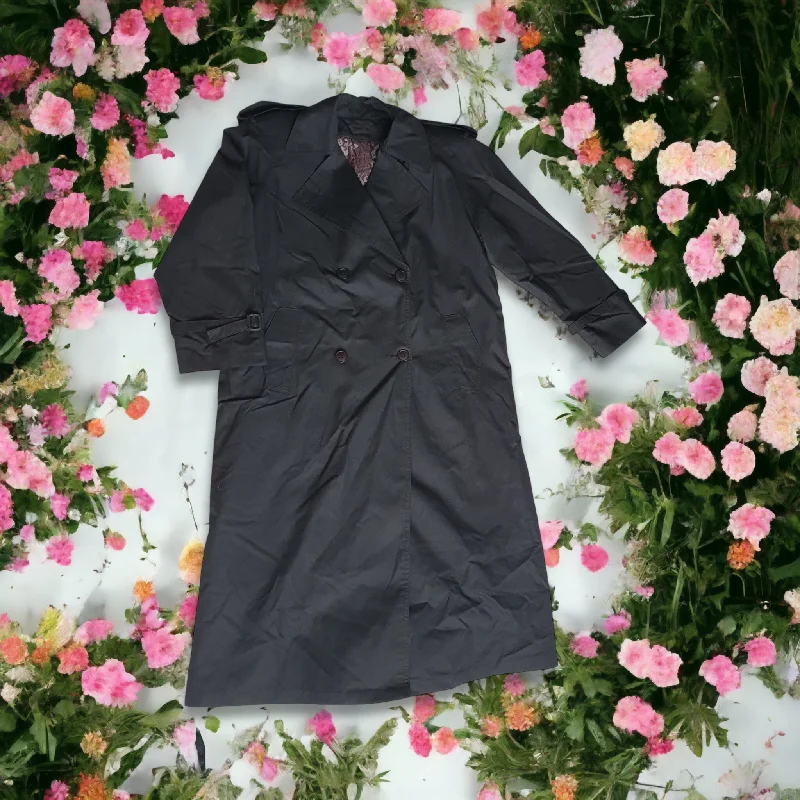 Vintage Black Oversized Trench Coat Large/X-Large Business
