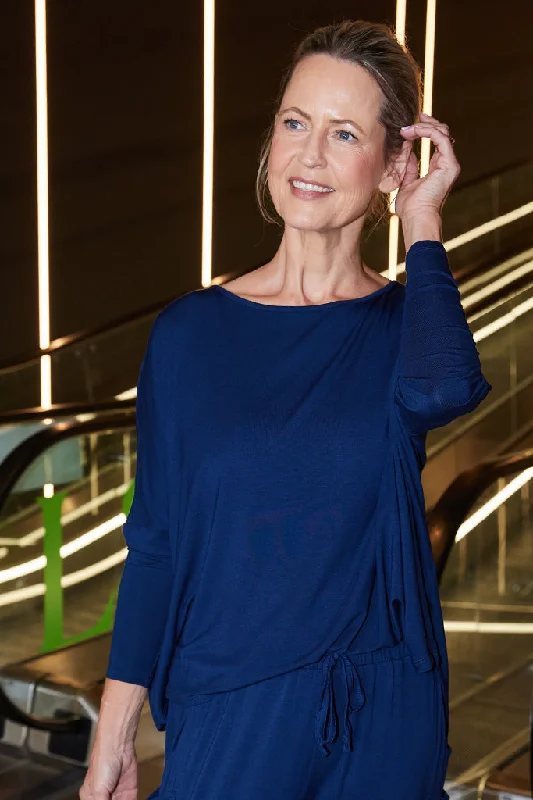 Relax Boatneck - Navy British Gentlewoman Style