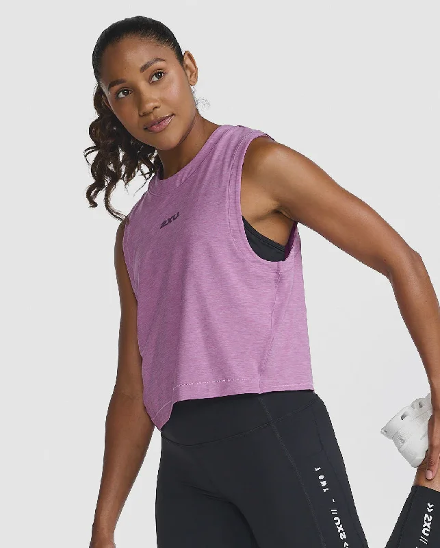 Motion Crop Tank Mauve