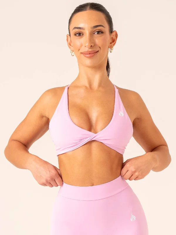 NKD Twist Sports Bra - Candy Pink Rugged Women's Outdoor 