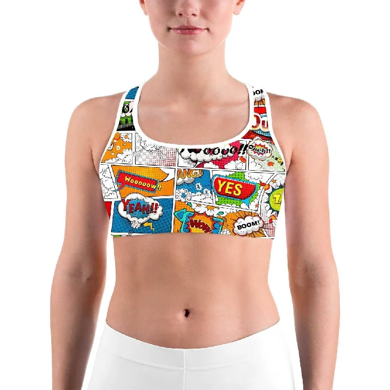 Comic Book Super Hero Sports bra Luxurious Women's High -  end