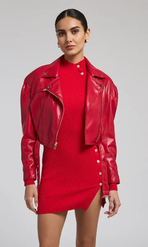 Morello Vegan Leather Jacket Trendy Women's Oversized