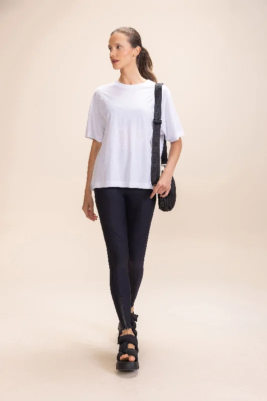 Pima Cotton Half-Knit T-Shirt Sophisticated Women's Tailored
