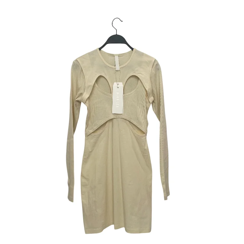 DION LEE/LS Dress/S/Cotton/CRM/RIB/A9776P21/BREATHABLE TEE DZ Bold Women's Statement