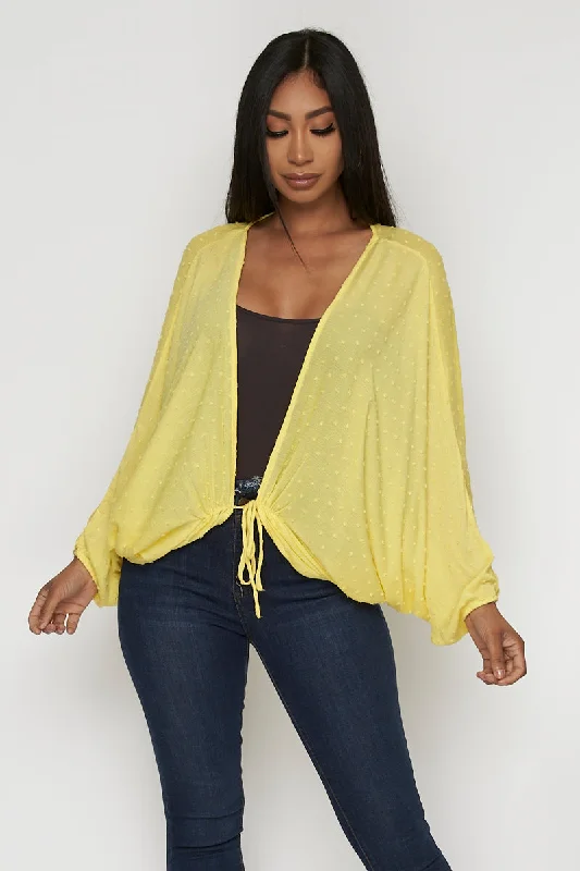 Butterfly Sleeve Cardigan-3/4 Top - Cover Up (FL20F381) Relaxed Women's 