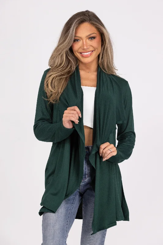 Perfect For Me Women's Open Front Asymmetrical Hem Cardigan Elegant Women's 