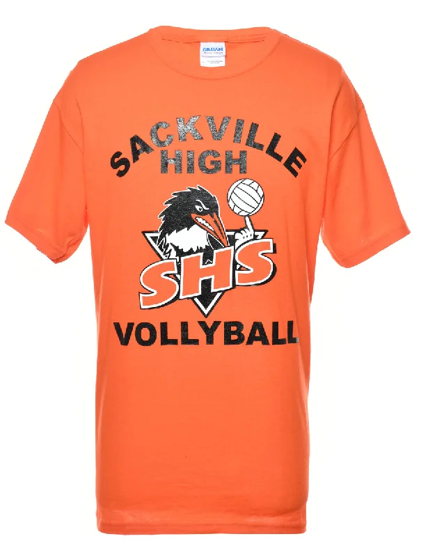 Sackville High Vollyball Printed T-shirt - M Confident Women's Power