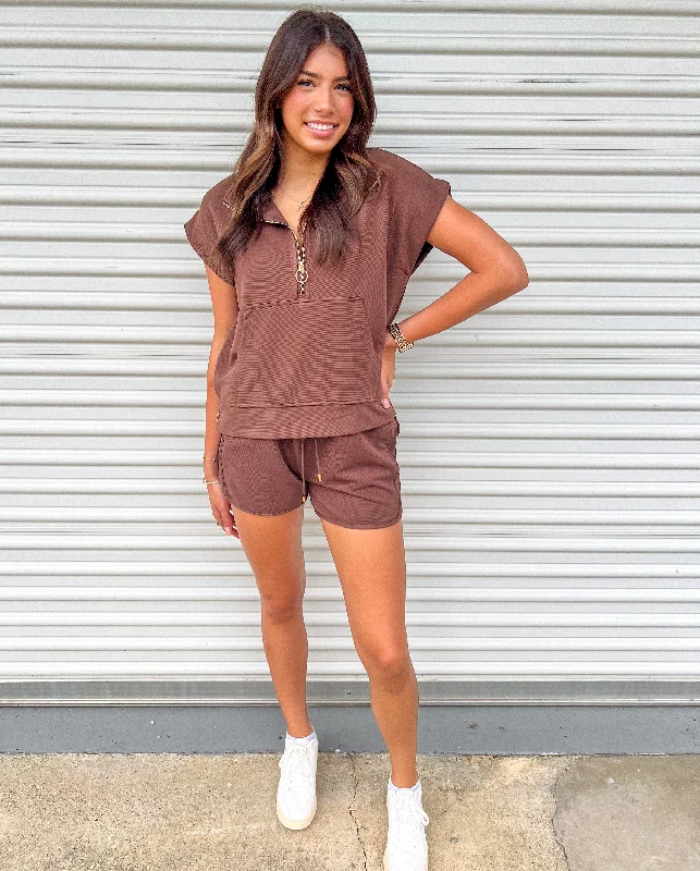BE GOOD TO ME BROWN PULLOVER KNIT TOP Feminine Women's Soft 
