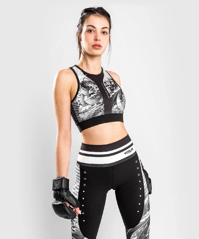 Venum YKZ21 Sport Bra – Black/White Refined Women's 