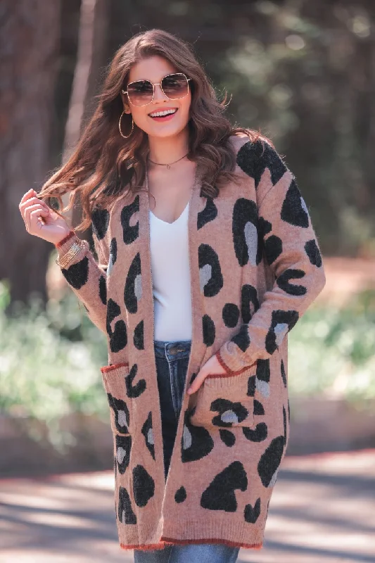 Kane Long Leopard Cardigan Sporty Women's Tennis