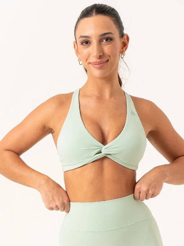 NKD Knot Sports Bra - Cucumber Feminine Women's Style 