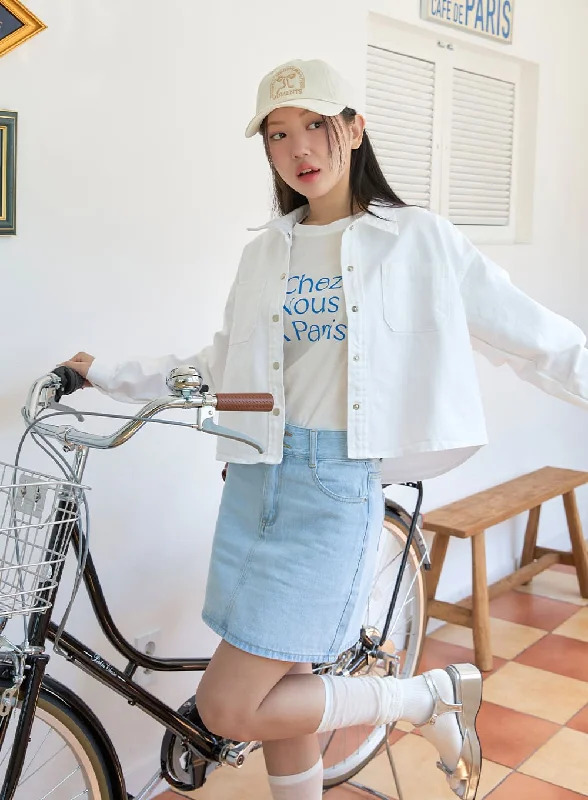 Cotton Collar Crop Jacket OY424 Scandinavian