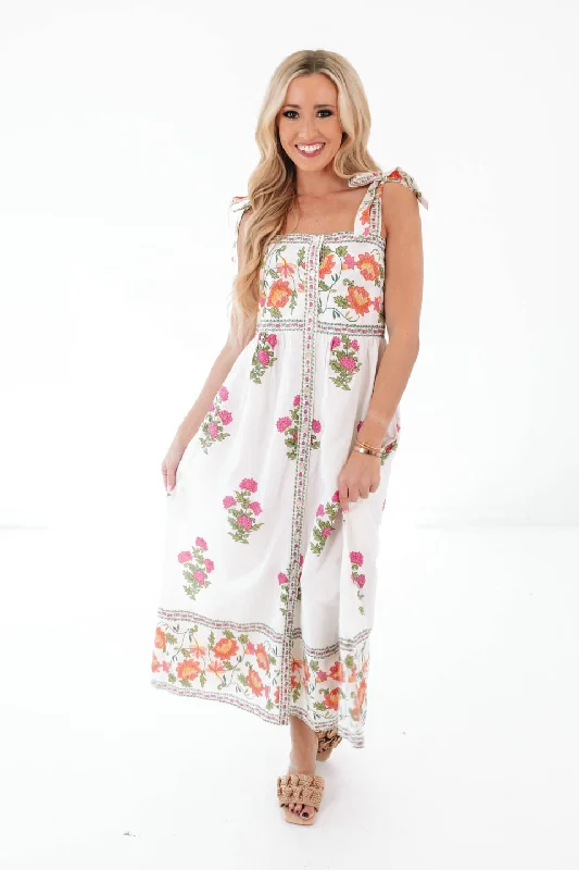 Stained Glass Midi Dress - White Sharp Women's Italian