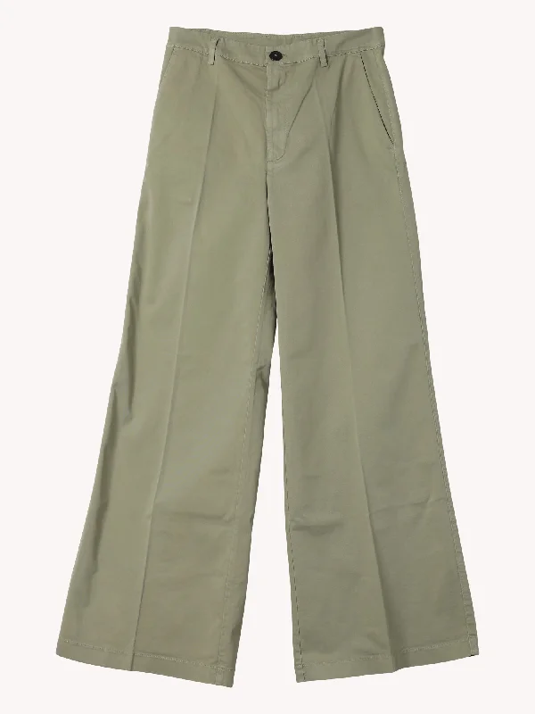 Twill Wide Leg Pants Bold Women's Animal Print