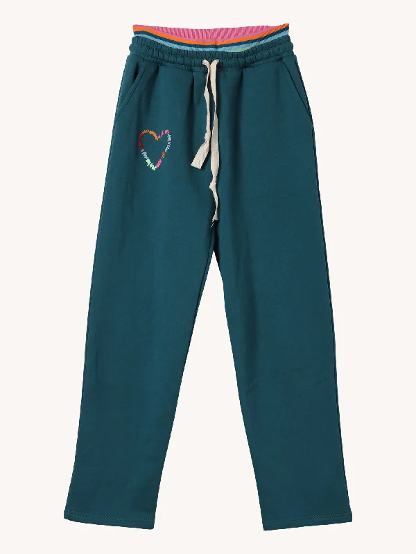 Heart Embroidered Joggers