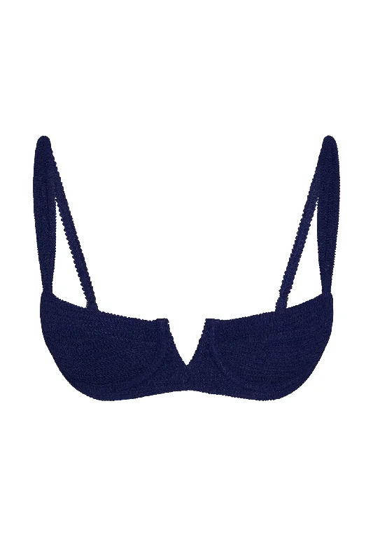 Clovelly Top - Midnight Crinkle Cool Women's Distressed
