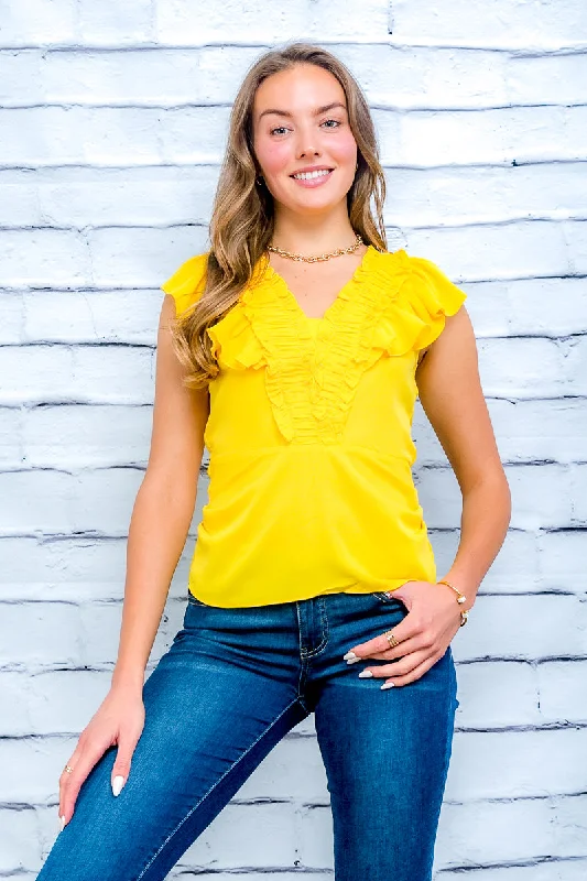 V-Neck Ruffled Cap Sleeve Top With Key Hole And Zipper Back* (55284T) Unique Women's Upcycled V-Neck Ruffled Cap Sleeve Top With Key Hole And Zipper Back* (55284T) Unique Women's Upcycled