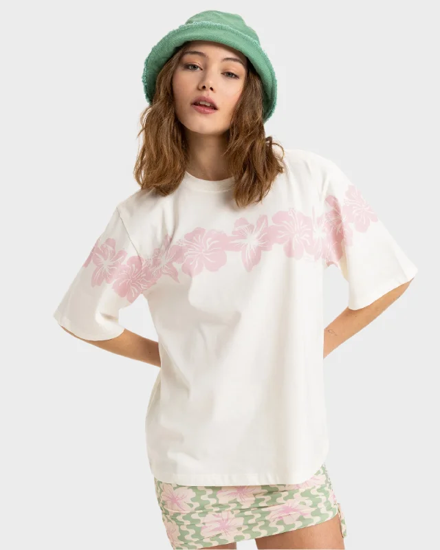 Womens Hangloose Placed T-Shirt Dapper Women's Bow - adorned