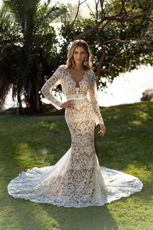 Athena Long Sleeve Gown Elegant Women's Formal 