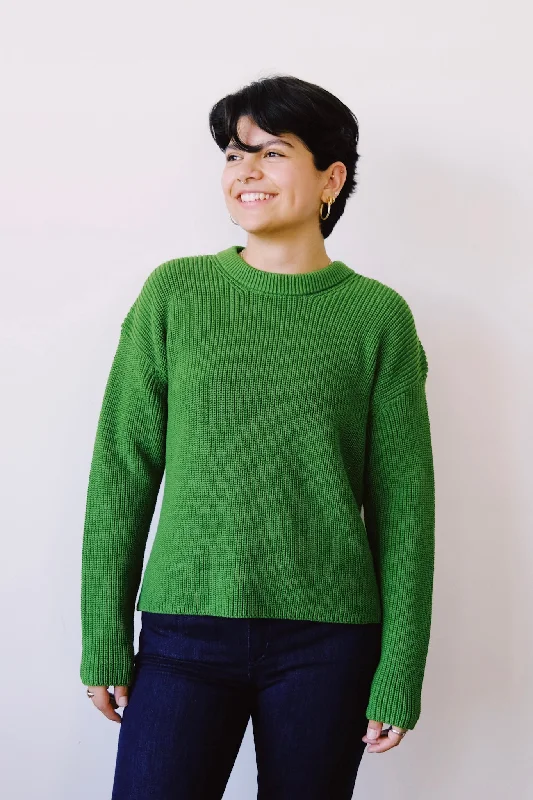 cotton sweater - nuriaas - ivy green Sophisticated Women's 