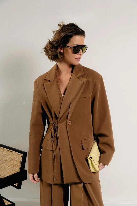 Giselle blazer brown Feminine Women's Style 