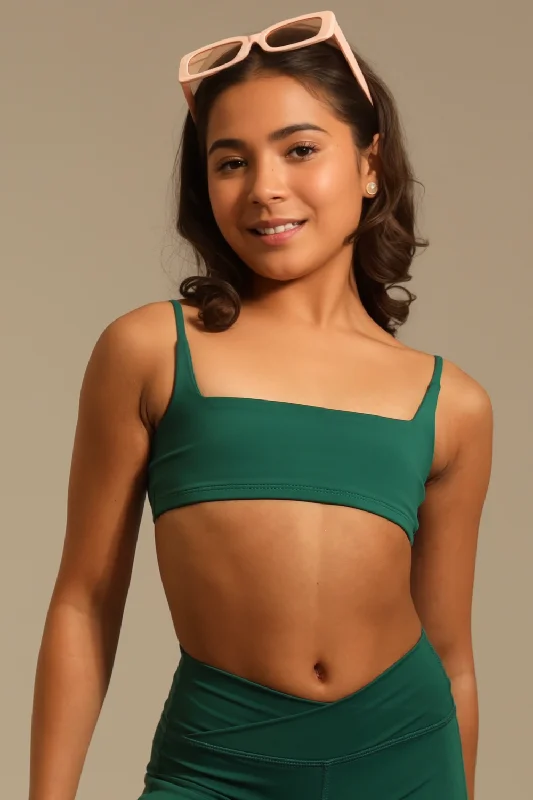 True Cami Bra - Evergreen Dapper Women's Bow - adorned
