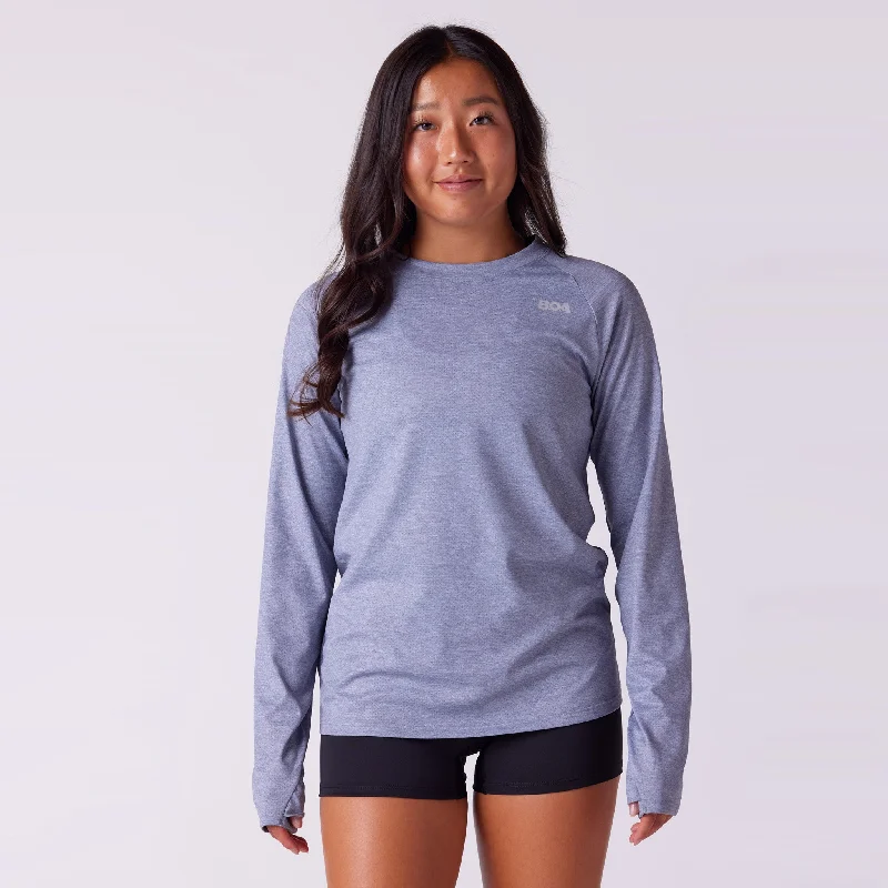 Women's Vapor Lite Tempo LS Tee - Heather Grey