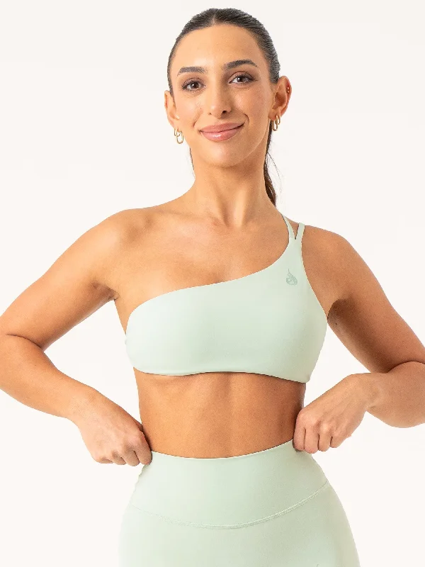 NKD One Shoulder Sports Bra - Cucumber Vintage Women's 1970S 
