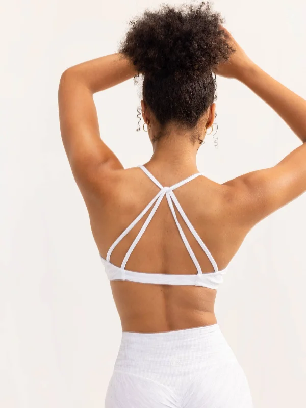 Activate Twist Sports Bra - Snow Grey Marl Athletic Women's 