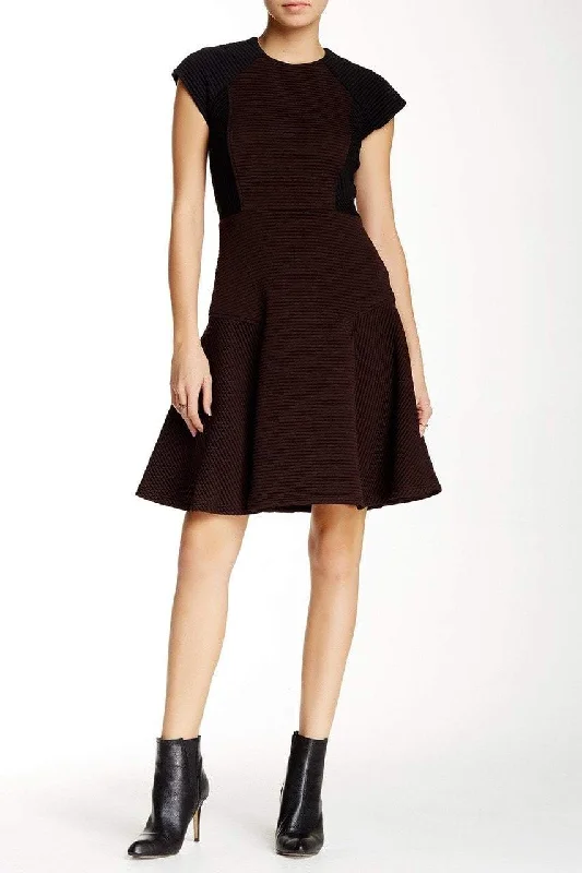 Taylor - Color Block Ribbed Dress 5808M Artistic Women's Hand - painted