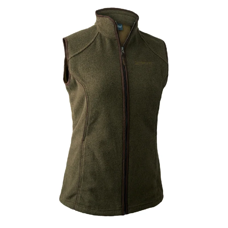 Deerhunter Lady Josephine Fleece Waistcoat Graphite Green Melange Elegant Women's Formal 