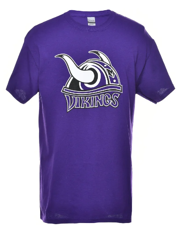 Vikings Printed T-shirt - M Relaxed Women's 