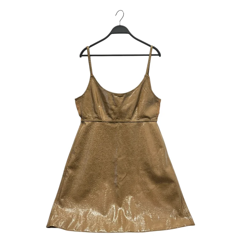GANNI/3|4S Dress/L/Faux Leather/BRW/ Refined Women's Classic 