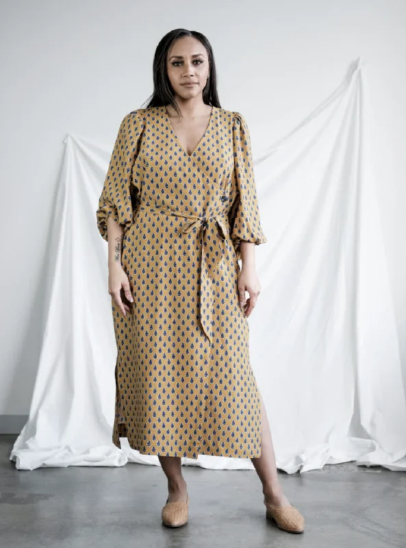 Style Arc Brigid Wrap Dress Dapper Women's Bow - adorned